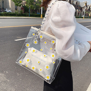 Custom logo Transparent Candy Color PVC Waterproof Shopping Hand Bag <strong>clear</strong> <strong>Handbag</strong> for Women - Product Image 6
