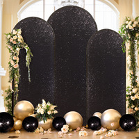 4/5/6/6.6/7.2ft Spandex Wedding Arch Cover Sequin Semi-Circular Photo Backdrop Covers Wedding Party Birthday Decorations