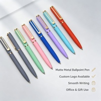 Bolígrafo Metálico con Mecanismo de Giro y Accesorios Chapados en Oro, Regalo Promocional Elegante para Eventos Empresariales