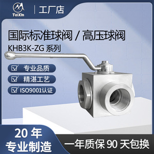 Vanne à boisseau sphérique TaiXin série KHB3K-ZG, haute pression, filetée, manuelle, à position fixe, pour température normale et autres fluides - Product Image 1