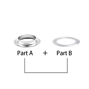 100 Set di <span class=keywords><strong>Occhielli</strong></span> Rotondi in Acciaio Inox Senza Nichel 5/6/8/10mm per Riparazione Artigianale di Pelle, Scarpe, Borse e Accessori - Product Image 5