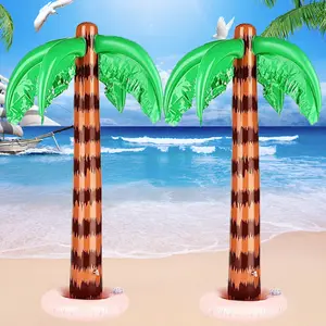 Bán buôn Hawaii mùa hè Đảng trang trí cây dừa bãi biển Backdrop PVC Inflatable cây cọ