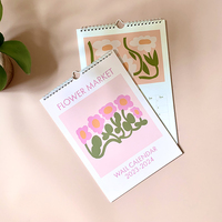 Kalender meja kedatangan 12 hari cetakan sisi ganda kustom dibuat sesuai pesanan pabrik kualitas tinggi