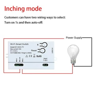 <span class=keywords><strong>Tuya</strong></span> Smart Wifi Switch Module 5V 12V <span class=keywords><strong>RF</strong></span> <span class=keywords><strong>433</strong></span> Radio Télécommande 1 Canaux Inching Relay pour Alexa Google Smart Home - Product Image 4
