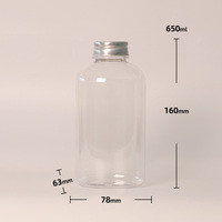 Bouteille en plastique PET ronde scellable avec bouchon à vis pour boissons gazeuses et énergétiques de 6 oz, 8 oz, 16 oz, 200 ml, remplissable à chaud