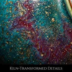 Tetera artesanal de gres con esmalte flambé artístico de horno Jun, asa estilo bambú, y efecto de cambio de color, para té <span class=keywords><strong>Kung</strong></span> <span class=keywords><strong>Fu</strong></span> - Product Image 6