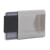 Carteira fina de couro legítimo masculina, elástica flexível com elástico para cartões 100%