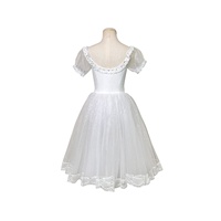 R0851 Petite robe de ballet en tulle blanc féerique Little Silfield Giselle pour filles, robe romantique à manches bouffantes, costume de scène