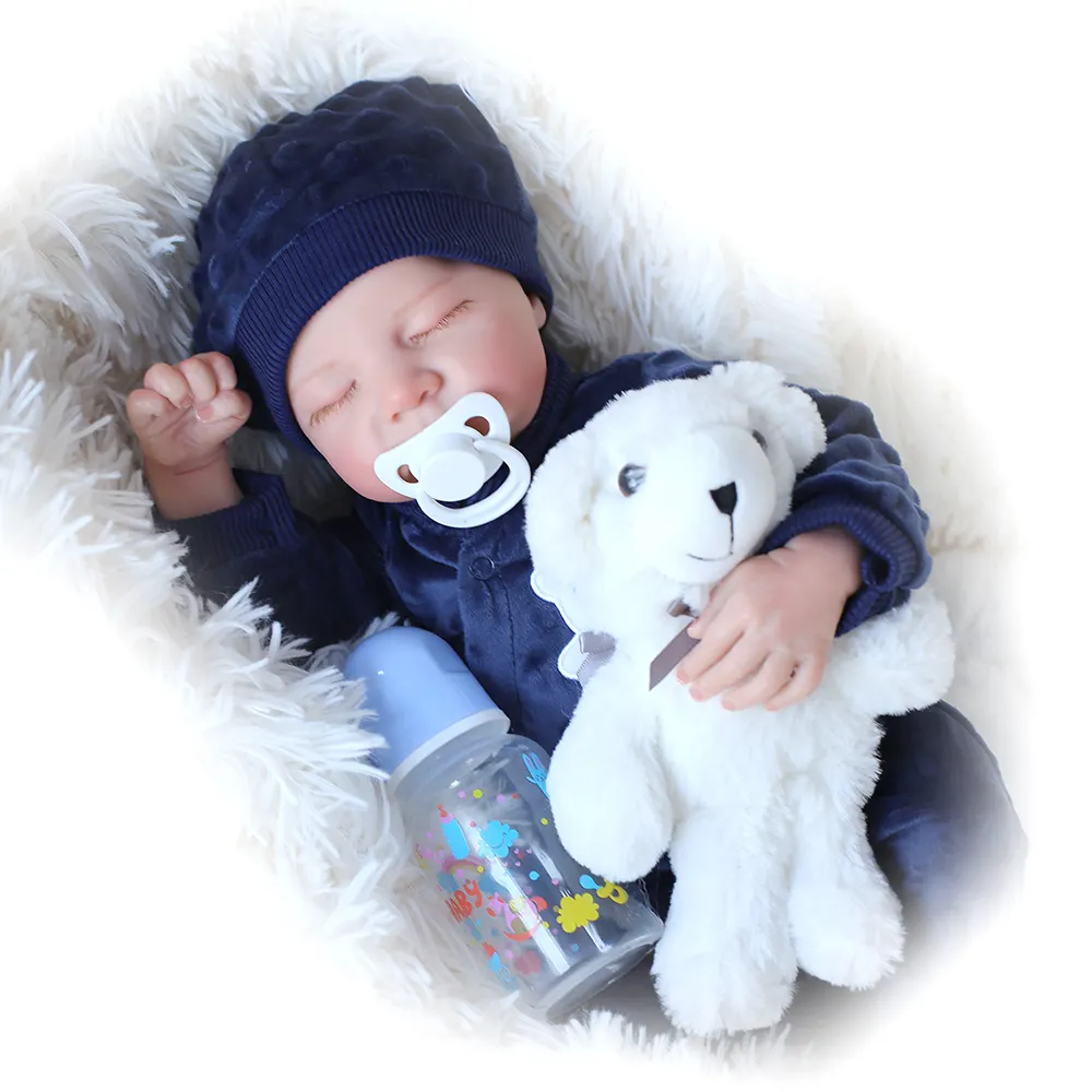 Wholesale New Design Cheap Alive Lifelike Full Body Silicone Doll Reborn Baby Doll boy dolls for Kids Mini Cute Soft