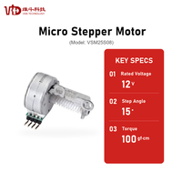 Moteur pas à pas à aimant permanent 25 mm VSM25S08 NEMA 10 12V 15 degrés 2 phases pour sièges de véhicule, applications médicales et domotiques