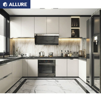 Allure Guangdong L Form Lagerung Smart Grey Coloured Pictures Küchen schränke mit Esstisch