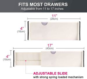 Bedroom Bathroom Kitchen Injection <b>Plastic</b> Adjustable Expandable Clothes <b>Drawer</b> Divider Organizer Separators - Product Image 4