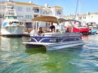 Bateau ponton en aluminium soudé de 7,0 m (23 pieds) avec moteur hors-bord de 100 CV pour la pêche sportive, les excursions, les croisières, les loisirs, les divertissements et les fêtes
