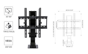 Моторизованный ТВ-подъемник 32-70 дюймов, ТВ-механизм 1000 мм, автоматический подъемник, регулируемый скрытый ТВ-подъемник для шкафа и кровати - Product Image 4