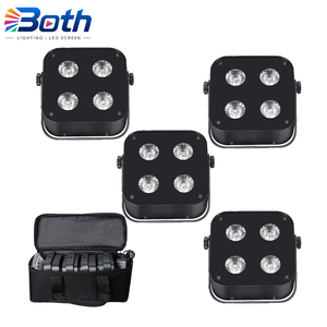 4 unidades con bolsa, foco LED portátil IR4 con batería, 4X12W RGBWA UV 6IN1 para eventos de DJ y espectáculos escénicos - Product Image 1
