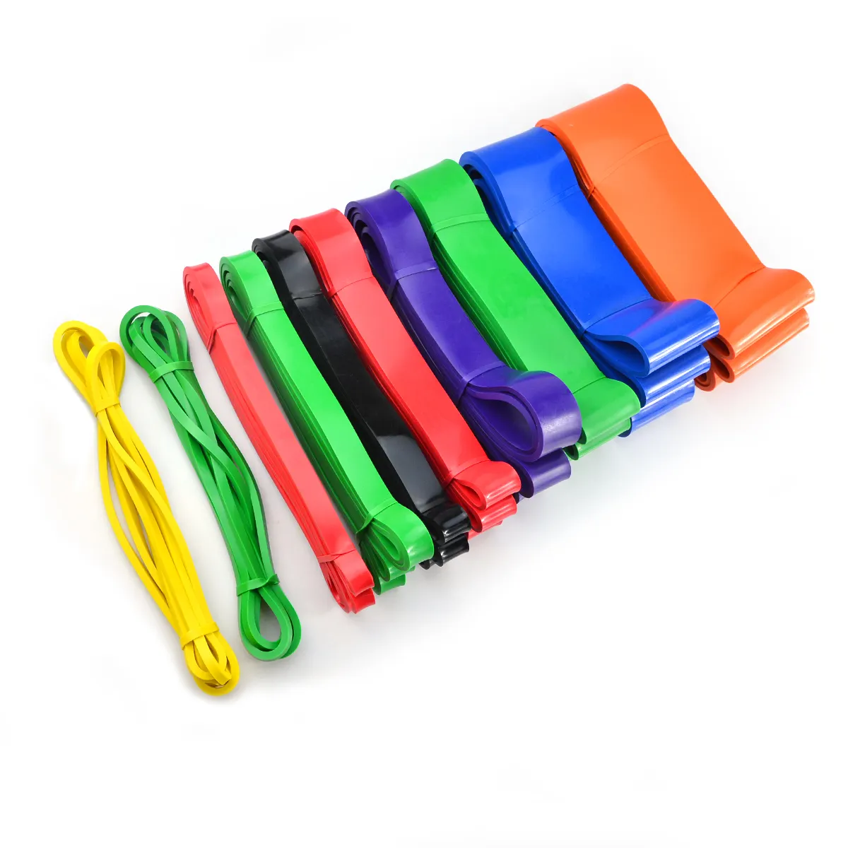 11 Piece Athletic Rubber Tube Straps Wrapped Fitness resistance exercise bands set of 5