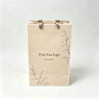 Sac cadeau en papier écologique de luxe recyclable avec poignée en corde de coton et ruban pour emballage de bougies, imperméable et réutilisable