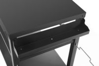 Une table mobile de four à pizza pour un chariot de fumeur de BBQ de patio extérieur avec un chariot un chariot de salle à manger de gril extérieur