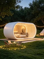 Offre Spéciale – Maison Capsule Modulaire Préfabriquée de Luxe Smart Apple Cabin avec Verre Panoramique pour Glamping Extérieur, Hôtel ou Pod de Resort