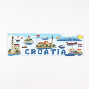 Imán de Recuerdo de la República de <span class=keywords><strong>Croacia</strong></span> con Diseño Personalizado, Imán Metálico para Refrigerador, Placa de Estaño Turística - Product Image 3