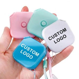 Promotional Gift Retractable Portable Lanyard Design Measuring 1.5M Plastic Mini <b>Tape</b> Measure With Logo - Product Image 1