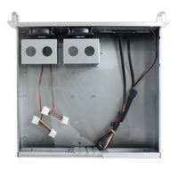 Casing PC Industri 19 Inci 2U, Chassis Komputer Panel Depan Aluminium, Casing Server MATX dengan Kedalaman 400mm