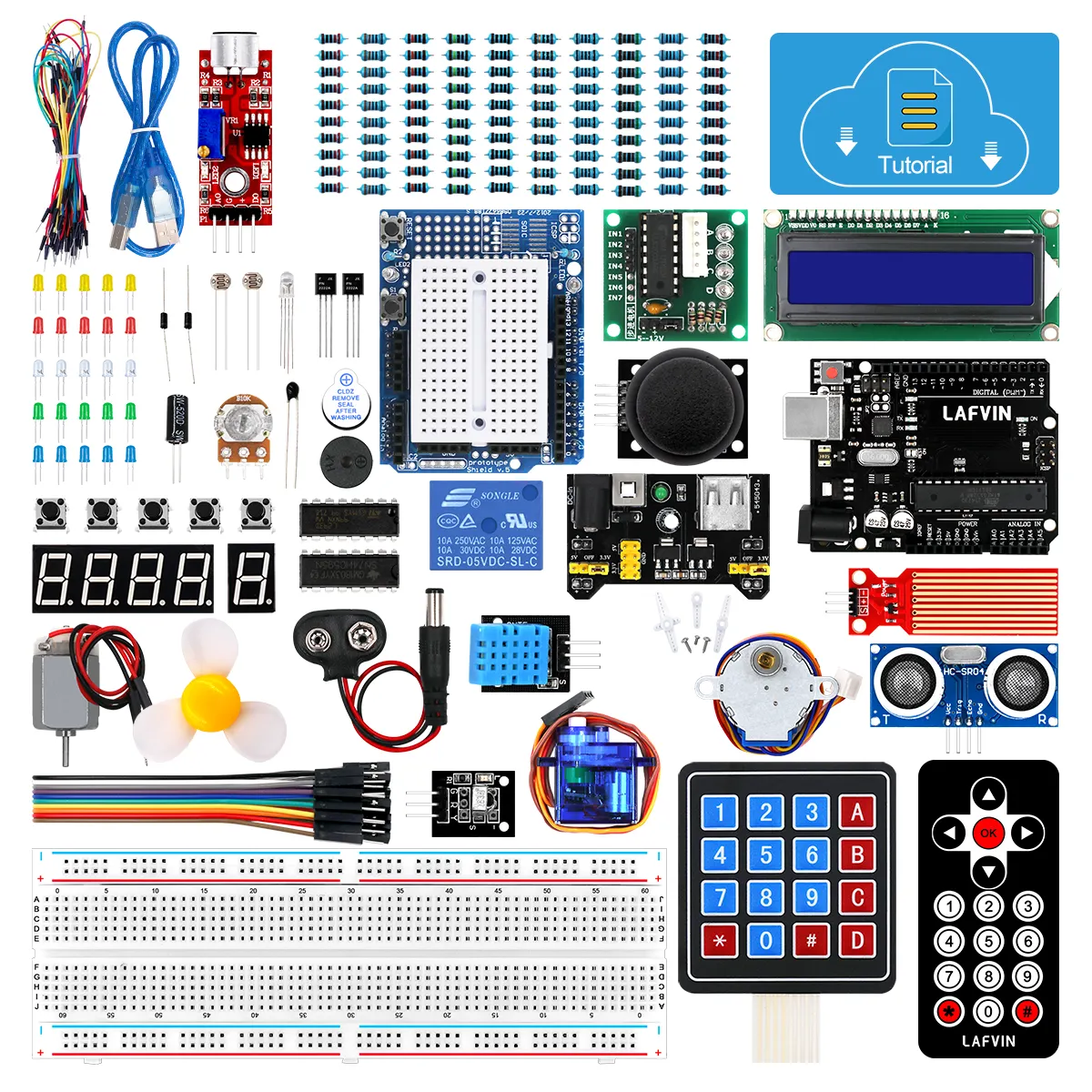 LAFVIN Super Starter Kit include r3 board,LCD 1602 IIC with Tutorial for R3