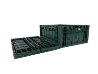 Caisse en plastique robuste de qualité alimentaire 100 % recyclable, empilable, durable, en PP maillé pour le stockage et la manutention agricole