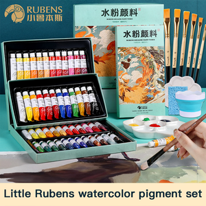 Meilleures ventes, série Rubens de style chinois, 5 ml, 12, 24 couleurs, tube de <span class=keywords><strong>peinture</strong></span> <span class=keywords><strong>gouache</strong></span>, ensemble portable compact, couleurs complètes pour la <span class=keywords><strong>peinture</strong></span> - Product Image 3