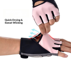 Gants <span class=keywords><strong>de</strong></span> fitness antidérapants, résistants à l'usure, respirants, en nylon, avec support <span class=keywords><strong>de</strong></span> poignet allongé, haute élasticité, absorption des chocs, gants unisexes - Product Image 4