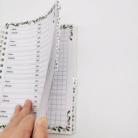 Cahier à spirales avec couverture en papier imprimé personnalisé et page de séparation avec lettres