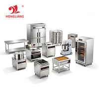 Kompor Masak Monoblok Komersial Desain Dapur Lengkap yang Dibuat Sesuai Pesanan untuk Peralatan Masak Restoran Profesional