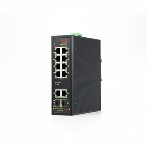 Switch PoE industriel robuste sur rail DIN 10/100 Mbps à 10 ports non géré avec SFP 2 Gigabit Uplink pour la surveillance CCTV - Product Image 2