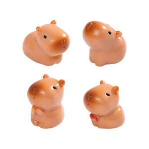 Nuevas Figuras de Capibara en Miniatura de Resina, Figuritas de Animales en Miniatura para Cajas Sorpresa, Coleccionables, Decoración de Jardín de Hadas y Llaveros - Product Image 5