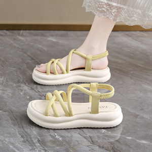 Sandalias de Cuero Genuino Multifuncionales de Estilo Americano para Mujer, Cómodas y Duraderas, Estilo Playa de Verano - Product Image 3