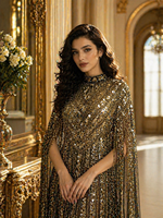 Robe de soirée de luxe à manches longues, Abaya ethnique pour femmes, robe musulmane de haute qualité avec paillettes et diamants, robe de fête Jalabiya