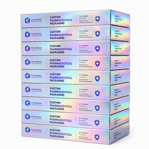Custom Holographic <b>Paper</b> Packaging Box For Peptide Glass Vials Private Brand <b>Printed</b> Carton Box - Product Image 2