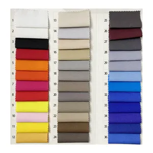 Оптовая продажа ткани 20SX16 раствор окрашенной хлопчатобумажной саржевой ткани для пальто и брюк и униформы с цветовой картой