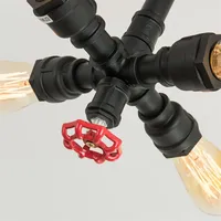 Luminaire suspendu vintage WECUS Loft Iron LED multi-têtes pour salle à manger, avec lumière blanc chaud Ra80 AC85-265V et garantie de 2 ans