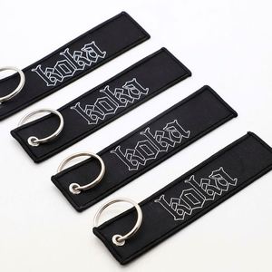 Wholesale <b>Custom</b> Streetwear Style Black Jet Tag <b>Keychain</b> for Music Festival and Skate Culture Events - Product Image 2