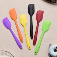 Ensemble de 6 spatules de pâtisserie en silicone résistantes à la chaleur et écologiques, grattoir antiadhésif pour façonner le beurre et mélanger la crème