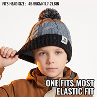 WRELS – chapeau d'hiver confortable avec doublure en polaire pour enfants, bonnet coupe-vent plus chaud, accessoires de course, chapeau tricoté