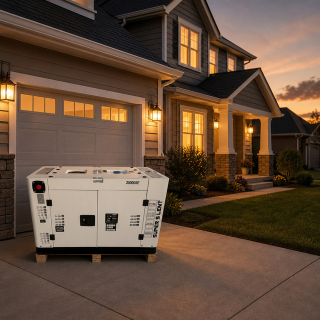 Diesel Generator 5-30kW Silent Portable Genset Single/Three Phase 220V Home Use Standby Power Water Cooled 12V DC Electric Start