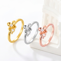 Set Perhiasan Bunga Perak Sterling 925 Berlapis Emas Rose Gold QX Custom Made, Anting Kalung Cincin CZ Grosir OEM ODM Dibuat Sesuai Pesanan