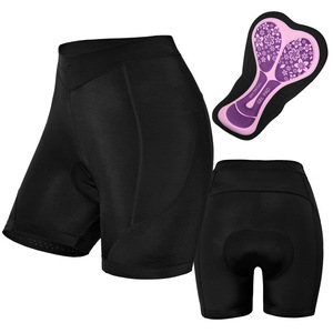 Shorts de cyclisme rembourrés taille haute personnalisés pour femmes, respirants en polyester pour l'été, shorts de vélo de montagne sans couture - Product Image 2