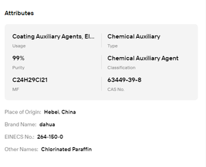 Hot Selling 52% Chlorinated Paraffin CP Wax for Plastic <b>Cable</b> Rubber Coating Industrial Additives - Product Image 6