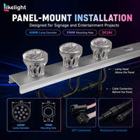 Luz LED programable de píxel tipo cabujón RGB de 60 mm DC24V UCS1903 para proyectos de decoración de atracciones de parques temáticos y ferias de carruseles
