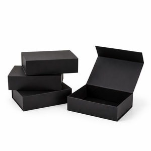 Boîte rigide pliable de luxe en matériaux recyclés avec pelliculage brillant pour accessoires mobiles, électronique grand public, boîte cadeau - Product Image 1