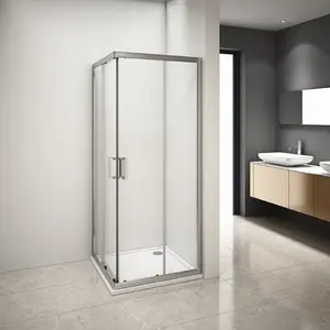 Hotel bathroom universal simple shower cabin shower box square sliding shower room