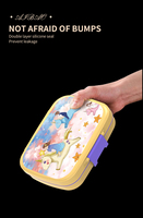 Geïsoleerde, verwarmbare, lekvrije lunchbox met opdrukbaar logo, 800ml, magnetronbestendig, stoombaar, draagbaar, BPA-vrij, van roestvrij staal